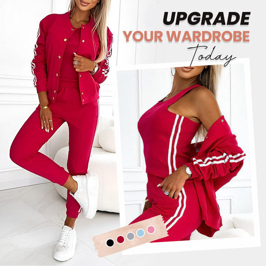 🔥THE WEEK'S SPECIAL PRICE🔥Women's three-piece baseball jacket and pants set