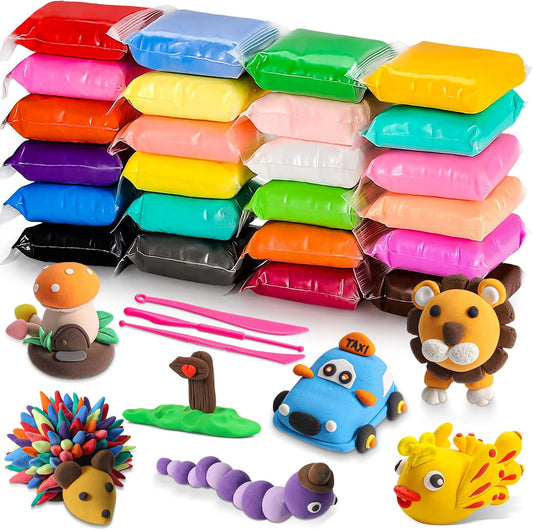 🔥2025 HOT SALE🔥24 Color Air Drying Clay Set🎨Perfect for DIY crafts and novelty toys