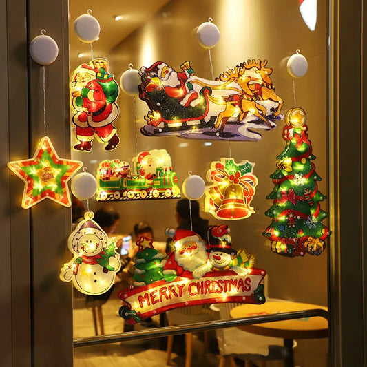 ⏳Time-limited Special Price £5.99!!🎄Christmas Window Hanging Lights🎁BUY 2 GET 1 FREE