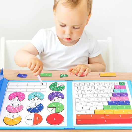 🔥LAST DAY SALE 70% OFF🏅Montessori Magnetic Book Fraction Puzzle