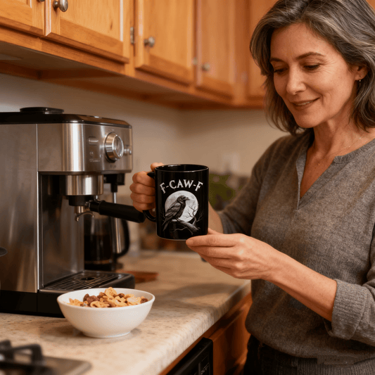 🎁Last Day Sale 49% OFF🔥F-CAW-F Funny Raven 11oz Coffee Gift Mug