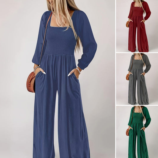 🏆LAST DAY PROMOTION 50% OFF💎Women's Casual Long Sleeve Wide Leg Pants Jumpsuit