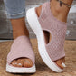 ⏳LAST DAY SALE ONLY ￡12.99!!💐 Women's Breathable Knit Platform Sandals – Air-permeable knit upper, cushioned sole & lightweight comfy summer footwear ✨