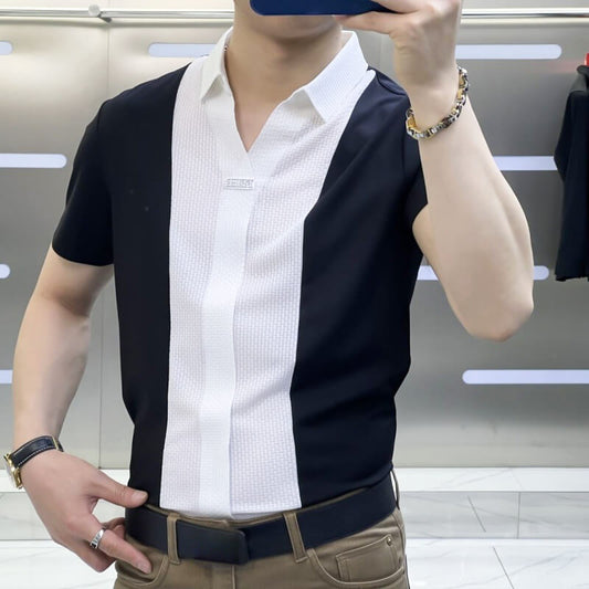 🎁✨Hot sale🔥Men's Business Casual Patchwork Shirt (BUY 2 FREE SHIPPING)