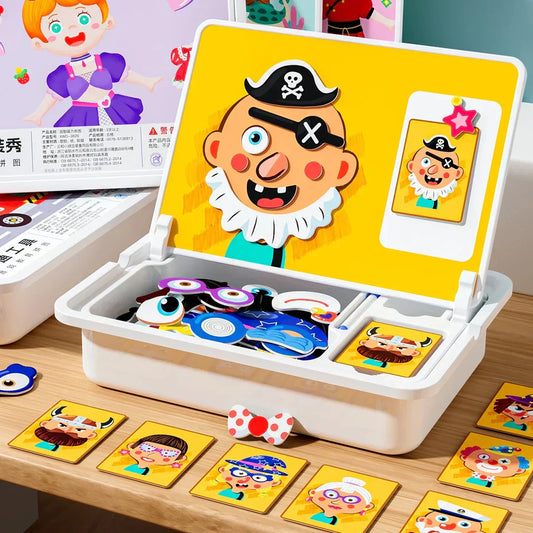 🏆LAST DAY SALE- 60% OFF🔥 Magnetic Puzzle Dress-Up Game Children's Double-Sided Educational Toy Portable Preschool Learning Toy - While Supplies Last🔥