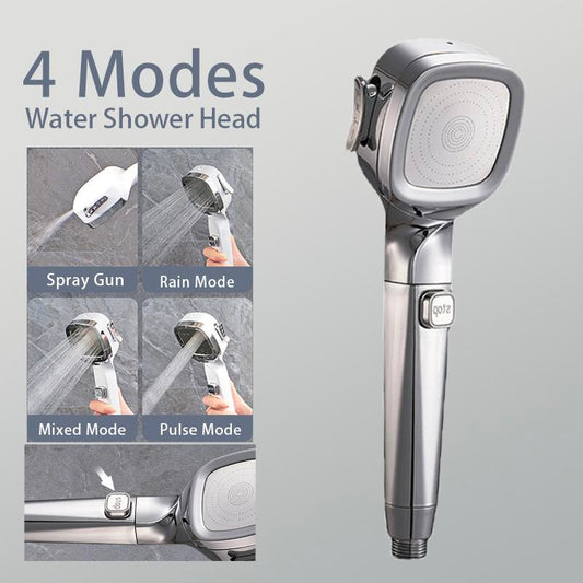 🔥HOT SALE🔥4-mode Handheld Pressurized Shower Head with Pause Switch