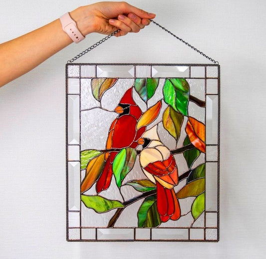 🎉 Last Day Promotion-49% OFF 🎉-Cardinal Stained Glass Window Panel