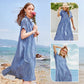 🔥LAST DAY SALE 49% OFF🔥Striped Lapel Functional Pockets Button Down Shirt Dress