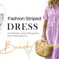 🔥LAST DAY SALE 49% OFF🔥Striped Lapel Functional Pockets Button Down Shirt Dress