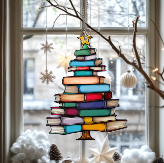 🔥LAST DAY 49% OFF - 🎄📚✨Christmas Book Tree Ornament