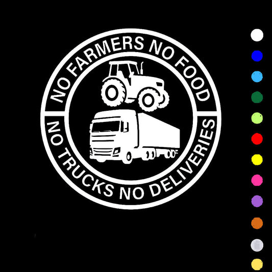 🚜 50% OFF NOW! ✨ No Farmers No Food Sticker – High-Quality Vinyl, Waterproof Decal & Easy to Apply 📦🌾