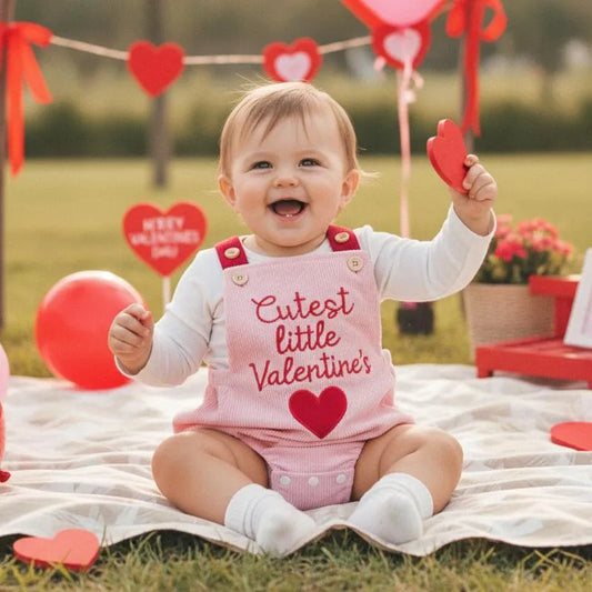 💕LAST DAY SALE 50% OFF!!💖Baby Girls Valentines Day Romper