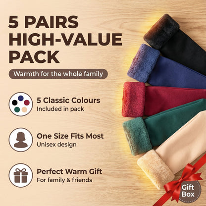 🎁Last Day Buy 1 Get 5 Pairs🔥Super Plush Thermal Self-Heating Socks Fleece-Lined Deep Comfort