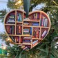 📚Christmas Sale 49% Off📖Book Lovers Heart Ornament