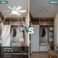 ⏳LAST DAY SALE 60% OFF🔥40W LED Ceiling Fan Light – 20.5” Ultra-Quiet with Remote 🎯 | E27 + FREE B22 Adapter 🔌 | For Bedroom 😴, Kitchen 👩‍🍳 & Garage 🛠️ – UK Ready! 🇬🇧