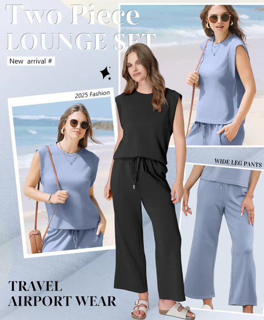 💕 Hot Sale  60% OFF🔥New Women's  Sleeveless Top & Wide-Leg Pants 2-Piece Set