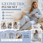 ⏳LAST DAY SALE ONLY ￡23.99!!🔥🍂 Embossed Geometric Plush Set – Timeless Comfort & Effortless Style For Every Occasion