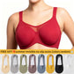 💗LAST DAY SPECIAL PRICE £8.99💐Women's Elegant Sheer Full Coverage Plus Size Bra