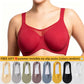 🏆 Last Day Special Price £8.99 ! 💐Women's Elegant Sheer Full Coverage Plus Size Bra