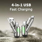 🔥Last Day 49% OFF🔥4-in-1 USB Charging Cable mFish fast charging 240W