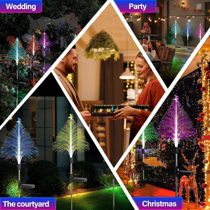 🎅Christmas Hot Sale 50%OFF 🤩🎄7 Color Changing Solar Christmas Trees Lights