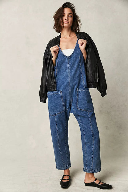 🌸HOT SALE 49% OFF🌸Denim Jumpsuit With Pockets