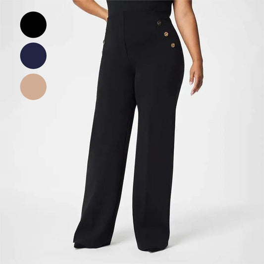 🥇Three lengths available🔥High Stretch High Waist Wide Leg Trousers