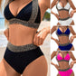 👙Last Day Promotion 56% OFF🔥Sexy V-neck Women's Holiday Swimsuit With Wavy Pattern