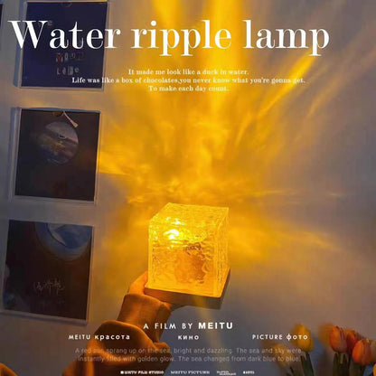 🌟🌊Hot Sale 50% OFF⏳🔥Rotating Water Ripple Night Light Aura Lamp