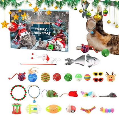 🔥Last 48 hours 50% OFF - 🐱2024 Christmas Countdown Cat Toys Advent Calendar