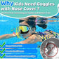 🔥EASTER GIFT – ONLY £9.99!!🏆#1 Bestselling🏊‍♀️HD children's large frame waterproof and anti-fog swimming goggles