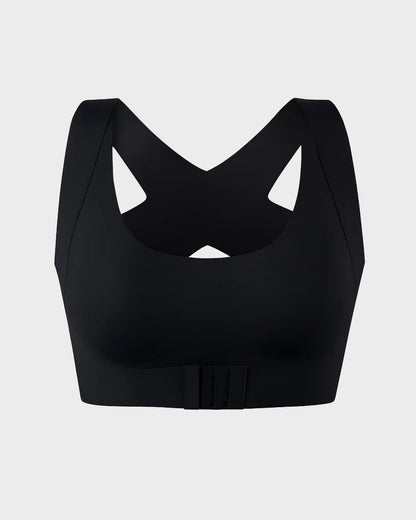 🎉LAST DAY SALE - 60% OFF⚡Easy Front‑Close Cross Back Posture Corrector Bra Wireless Full Support Comfort Bra