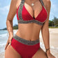 👙Last Day Promotion 56% OFF🔥Sexy V-neck Women's Holiday Swimsuit With Wavy Pattern