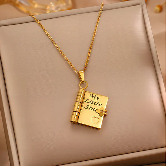 🔥🔥My Little Star Book Necklace for Daughter & Son, Birthday Day Gift Graduation Jewelry of Love