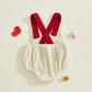 💕LAST DAY SALE 50% OFF!!💖Baby Girls Valentines Day Romper