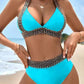 👙Last Day Promotion 56% OFF🔥Sexy V-neck Women's Holiday Swimsuit With Wavy Pattern
