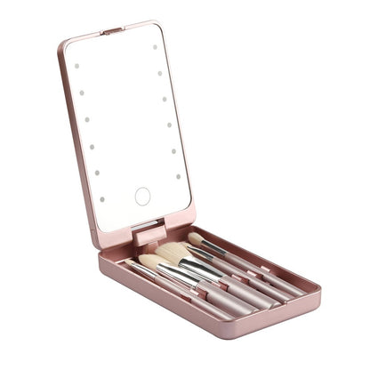 💖Year-End Promotion 49% OFF💖Travel Makeup Brush Set  with LED light