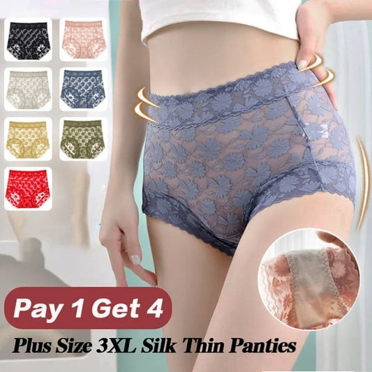 🌷✨️Pay 1 Get 3 Packs Free🌷✨️Sexy Seamless Thin Lace Silk Care Panties