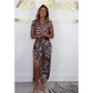 ⏳LAST DAY SALE 50% OFF!!💃Woman’s Sexy Deep V-Neck Leopard Dress