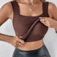 🏆Last Day Special Price ￡8.99!!💐Women's U Neck Thermal Tank Tops with Built-In Bra