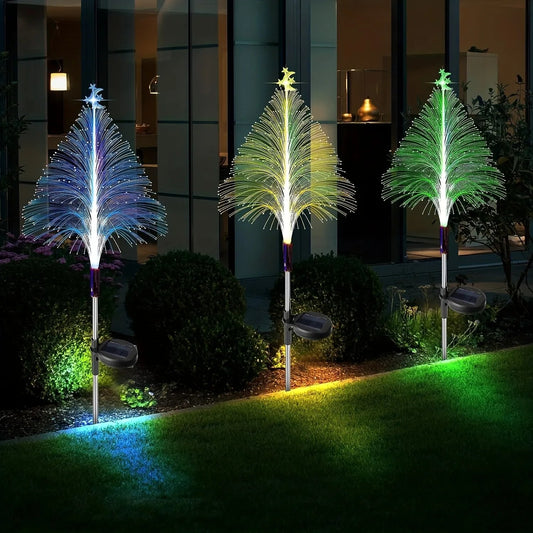 🎅Christmas Hot Sale 50%OFF 🤩🎄7 Color Changing Solar Christmas Trees Lights