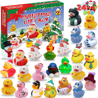 💕Last 48 hours 49% OFF🎄24 PCS COUNTDOWN CHRISTMAS RUBBER DUCKS ADVENT CALENDAR🎅1