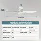 ⏳LAST DAY SALE 60% OFF🔥40W LED Ceiling Fan Light – 20.5” Ultra-Quiet with Remote 🎯 | E27 + FREE B22 Adapter 🔌 | For Bedroom 😴, Kitchen 👩‍🍳 & Garage 🛠️ – UK Ready! 🇬🇧