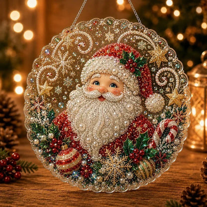 🎅Christmas Pre Sale ￡13.99!!🎄Christmas Pearl Diamond Art Hanging Ornament Kit | Resistant Non-Fading Pearl Beads DIY Handmade Holiday Hanging Decor 🎅💎