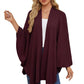 🎁LAST DAY 49% OFF-Elegant Shawl Wraps Soft Open Front Poncho Sweater