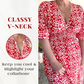 🔥Hot Sale - 49% OFF🔥Bohemian casual print V-neck waist wrap long dress