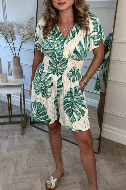 🌸Limited-time offer 50% OFF🌸Casual Floral Polka Dot Pocket Rompers