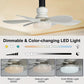 ⏳LAST DAY SALE 60% OFF🔥40W LED Ceiling Fan Light – 20.5” Ultra-Quiet with Remote 🎯 | E27 + FREE B22 Adapter 🔌 | For Bedroom 😴, Kitchen 👩‍🍳 & Garage 🛠️ – UK Ready! 🇬🇧
