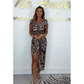 ⏳LAST DAY SALE 50% OFF!!💃Woman’s Sexy Deep V-Neck Leopard Dress