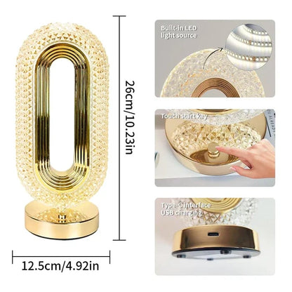 💎⏳THE WEEK'S SPECIAL PRICE ￡12.99!!✨Luxury Crystal USB LED Desktop Night Lamp | Dimmable